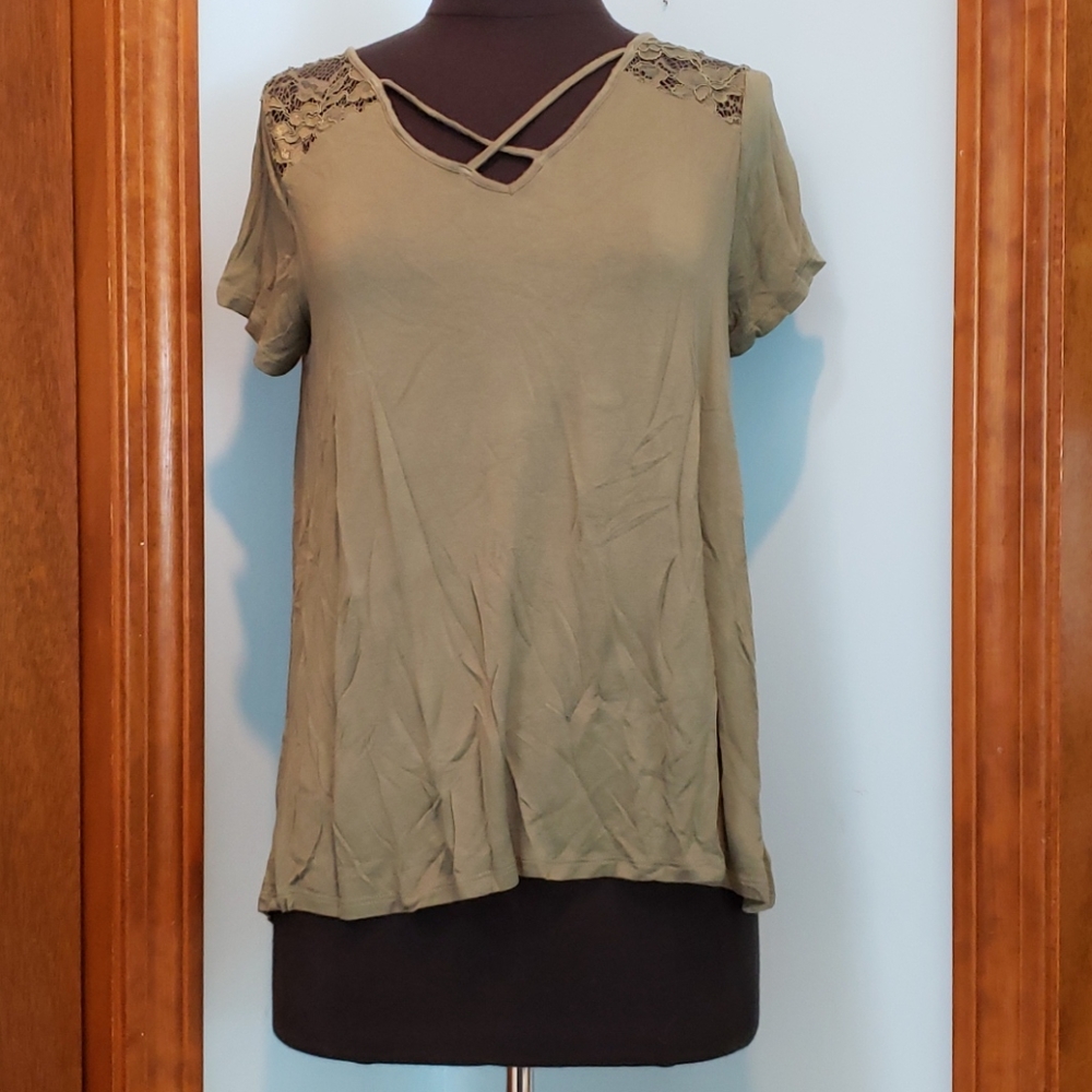 Olive green top